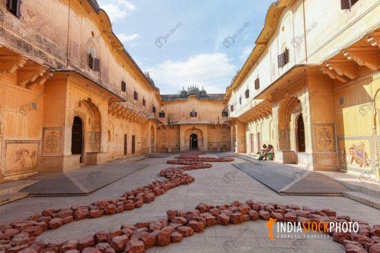 Nahargarh Fort inner courtyard medieval architecture at Jaipur Rajasthan