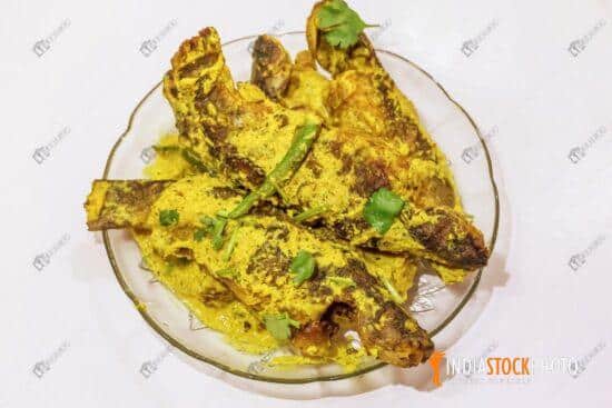 Bengali cuisine fish masala curry side dish served with rice