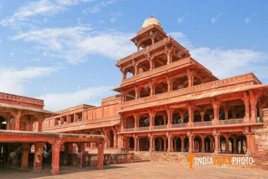 Fatehpur Sikri Panch Mahal medieval red sandstone architecture at Agra