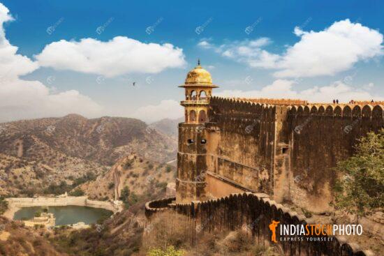 Jaigarh Fort at Jaipur Rajasthan with aerial landscape view