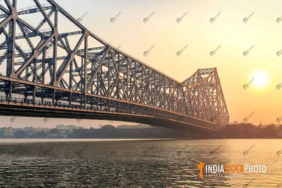 Famous Howrah bridge Kolkata at sunrise