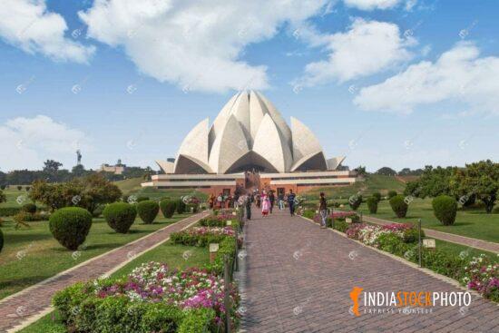 Lotus temple Delhi is a famous city landmark