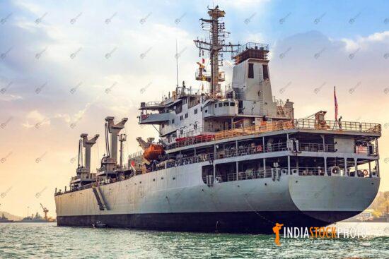 Indian Navy war ship at Andaman sea
