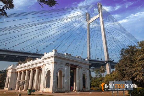 Princep Memorial Ghat with Vidyasagar Setu bridge at Kolkata