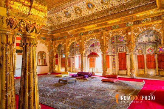 Mehrangarh Fort royal palace interior architecture at Jodhpur