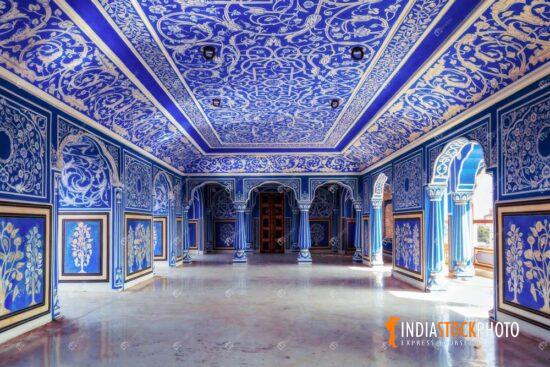 Sukh Niwas blue room City Palace Jaipur Rajasthan