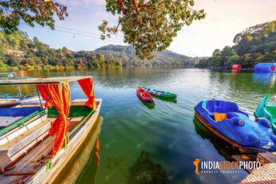 Scenic Naukuchiatal lake at Nainital Uttarakhand