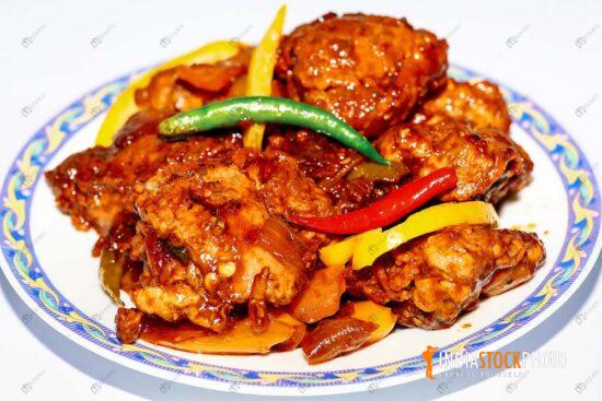 Deep fried Manchurian chicken cuisine