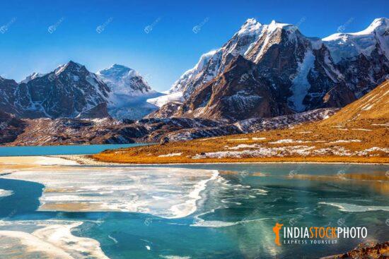 Himalayan Gurudongmar Lake North Sikkim with scenic landscape