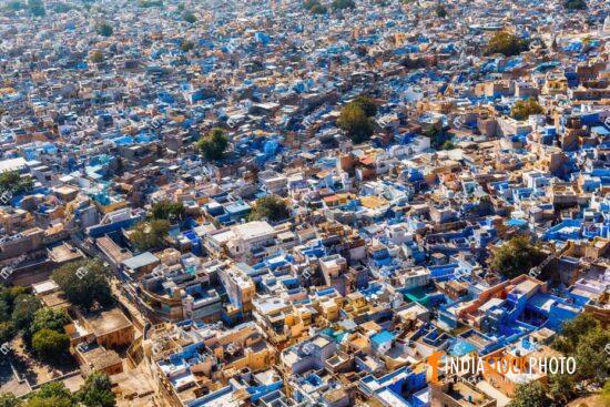 Aerial view of Jodhpur blue city Rajasthan