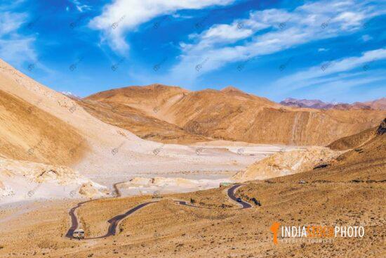 Mountain road at Nubra valley Ladakh India