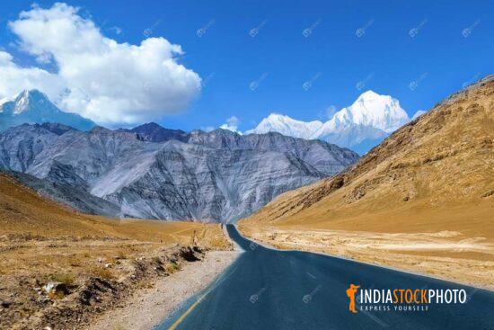 Leh Manali highway road with scenic Himalayan landscape