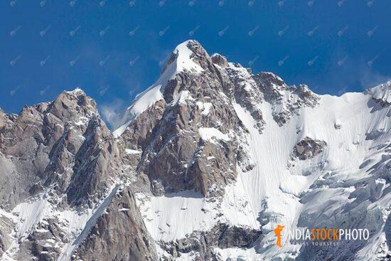 Kinnaur Kailash Himalaya mountain snow peaks at Kalpa Himachal Pradesh
