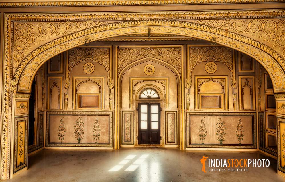 Nahargarh Fort at Jaipur with view of interior wall artwork architecture