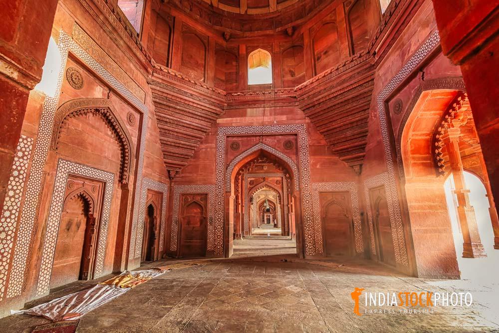 Red sandstone medieval architecture at Fatehpur Sikri Agra